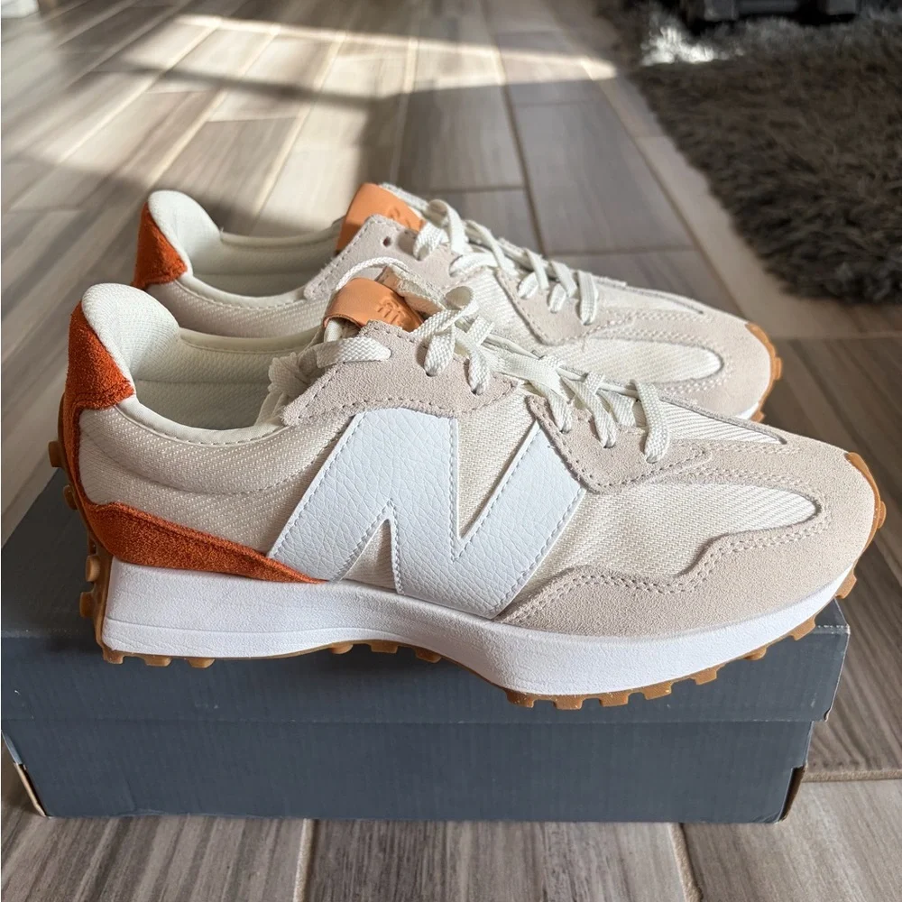 Women's New Balance 327 Casual Shoes - Sea Salt Rust Oxide WS327RA - Picture 1 of 8